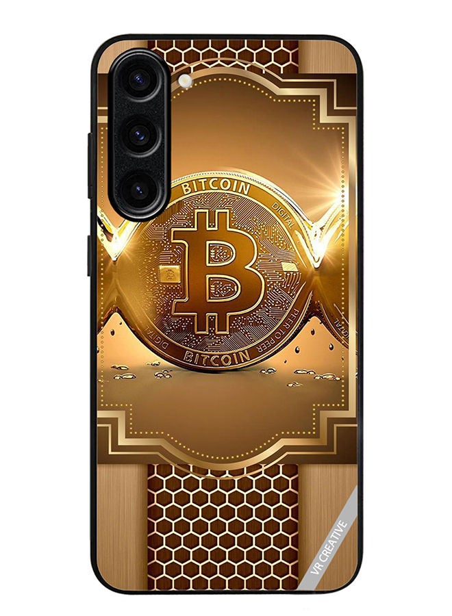 VR CREATIVE Protective Case Cover For Samsung Galaxy S23 Plus Royal Bitcoin Design Multicolour - Image 1