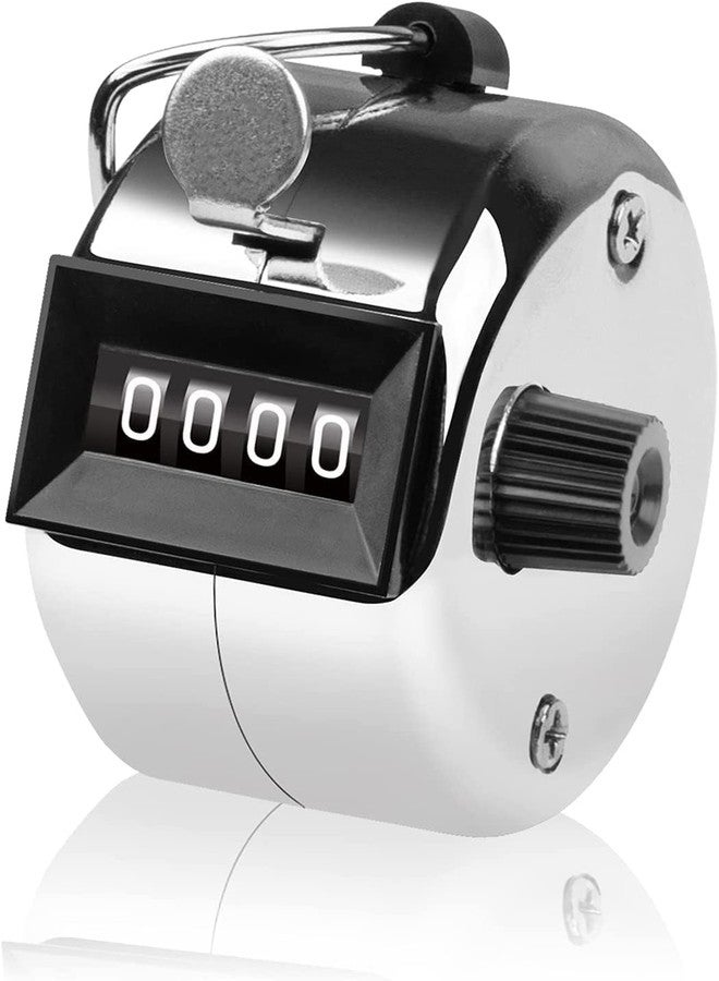 MURTISIDDH Tally Counter 4-Digit Metal Manual Mechanical Handheld Pitch Click Counter 4-Digit Lap Counter Clicker, Hand Tally Counter for Cricket Score, Mantra Jaap,Event Managements,Lap,Fishing Etc - Image 1
