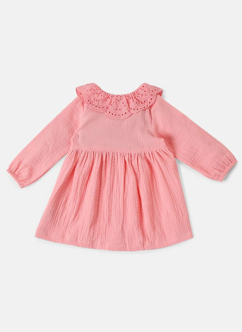 Nautinati Nautinati Girls’ Soft Cotton Dress with Peter Pan Collar