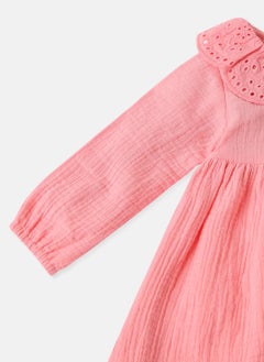 Nautinati Nautinati Girls’ Soft Cotton Dress with Peter Pan Collar  - Image 4