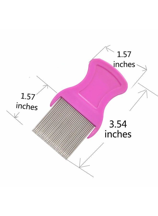 ZYOUNG 4 Pcs Head Hair Comb Including 2 Pieces Hair Comb Double Sided 2 Pieces Removal Dandruff Comb with Metal Teeth - Image 3