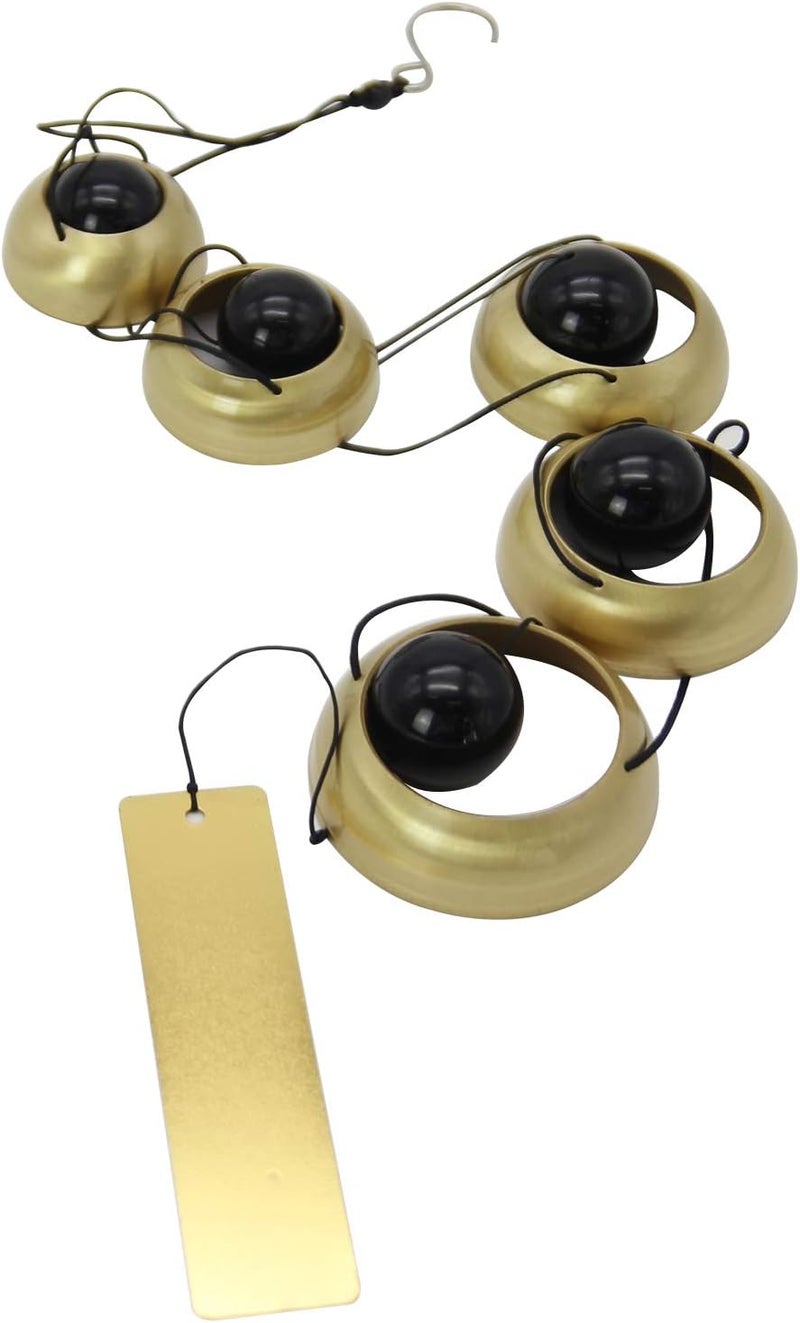 ASTARIN Copper Wind Chimes, Temple Wind Chime with 5 Bells, Feng Shui Wind Chimes for Home Yard Outdoor Decoration, A Great Memorial Wind Chime for Someone who Loves Peace - Image 2
