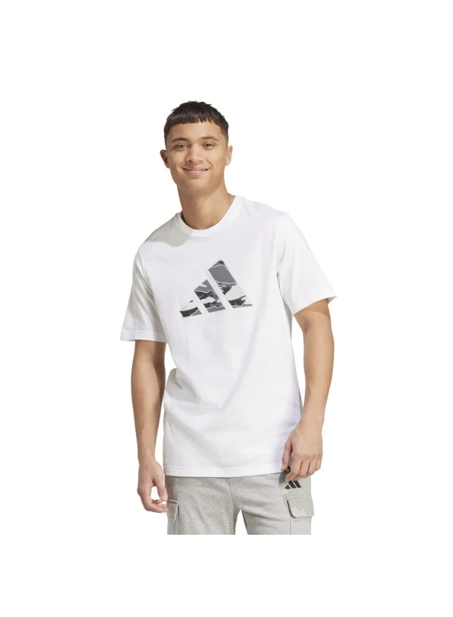 adidas Adidas M Camo Logo T White Graphic Tee (Short Sleeve) T-Shirts For Men