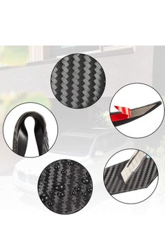 Y&D Car Bumper Protector, Front Edge Fin Carbon Fiber Exterior Rubber Fins Spoiler Canards Kit for Body Auto Anti Collision Strip Decoration Stickers Accessories 6Pcs  - Image 5