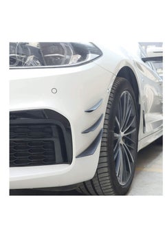 Y&D Car Bumper Protector, Front Edge Fin Carbon Fiber Exterior Rubber Fins Spoiler Canards Kit for Body Auto Anti Collision Strip Decoration Stickers Accessories 6Pcs  - Image 3