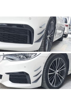 Y&D Car Bumper Protector, Front Edge Fin Carbon Fiber Exterior Rubber Fins Spoiler Canards Kit for Body Auto Anti Collision Strip Decoration Stickers Accessories 6Pcs  - Image 4