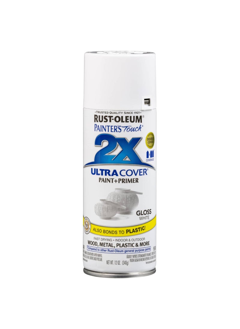 RUST-OLEUM Rustoleum Painter's Touch Ultra Cover 2X Spray (340 g, Gloss White) 