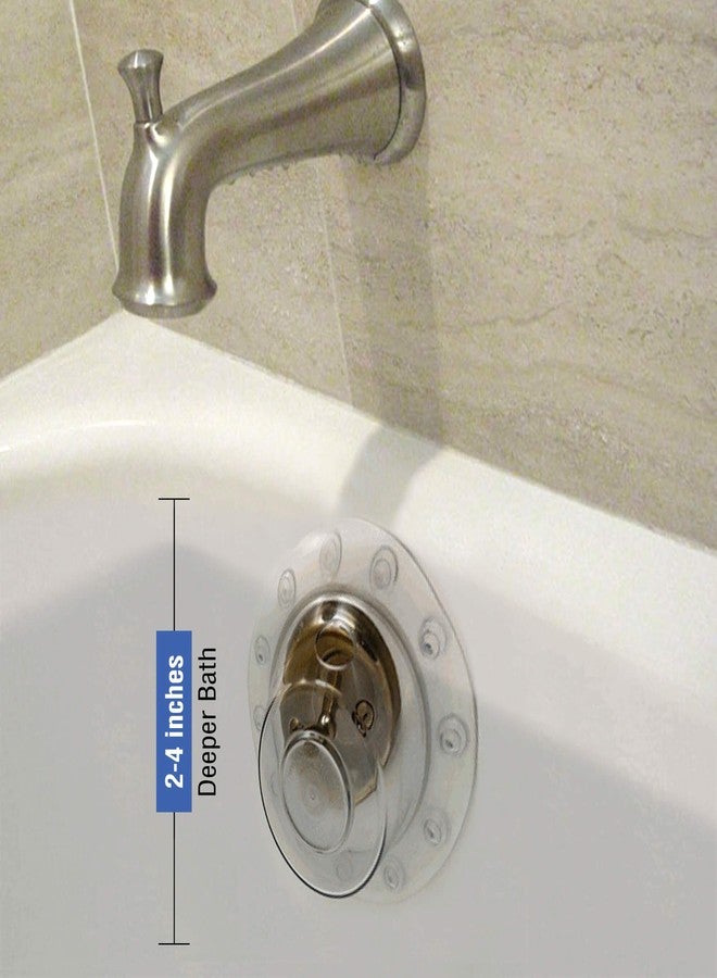 IndulgeMe Overflow Drain Cover, 4 Inch Diameter, Enjoy a Deeper Bath, Fits Most Bathtubs Drain Covers - Image 2