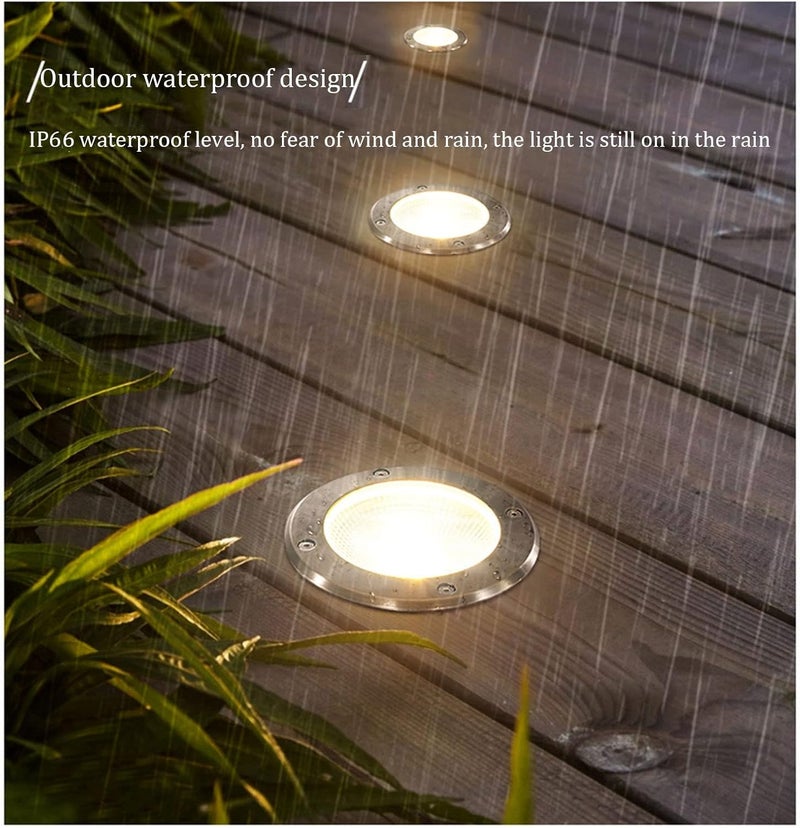 أضواء LED مدفونة تحت الأرض للاستخدام الخارجي، مقاومة للماء، جهد منخفض (AC12/24V)، مناسبة للحدائق، الممرات، المسارات، مداخل المنازل، الأرصفة، وأضواء المناظر الطبيعية الدائرية - Image 5