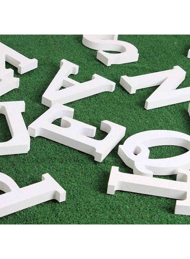 NIBEMINENT English Letter Wooden Ornament Set White 0.02kg - Image 4