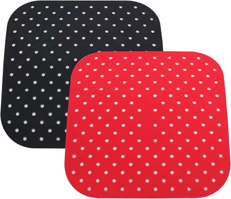 Reusable Silicone Air Fryer Liners (2 Pack) Non-Stick Healthy Silicone Air Fryer Liners for Grill, Air Fryer Basket and More Proshop - Image 1
