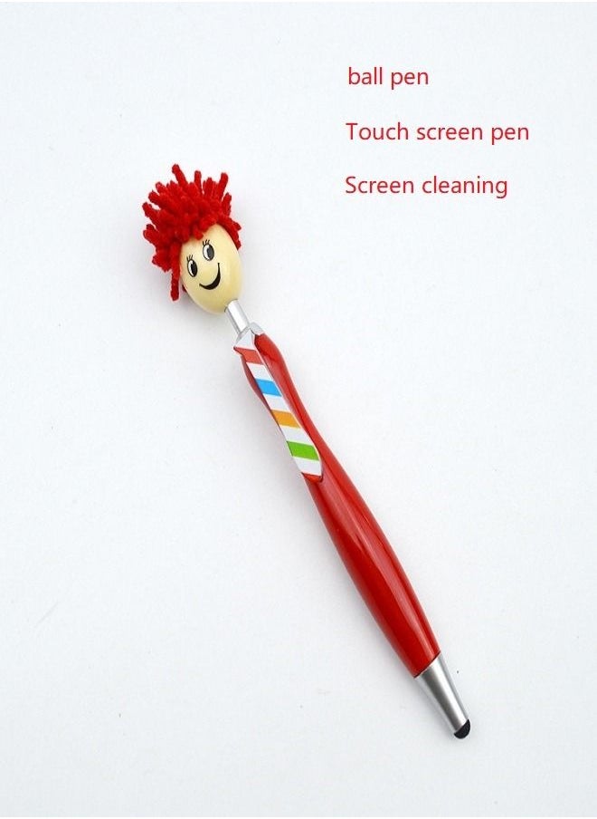 Multifunctional doll mobile phone tablet screen eraser touch pen cartoon ballpoint pen  - Image 1