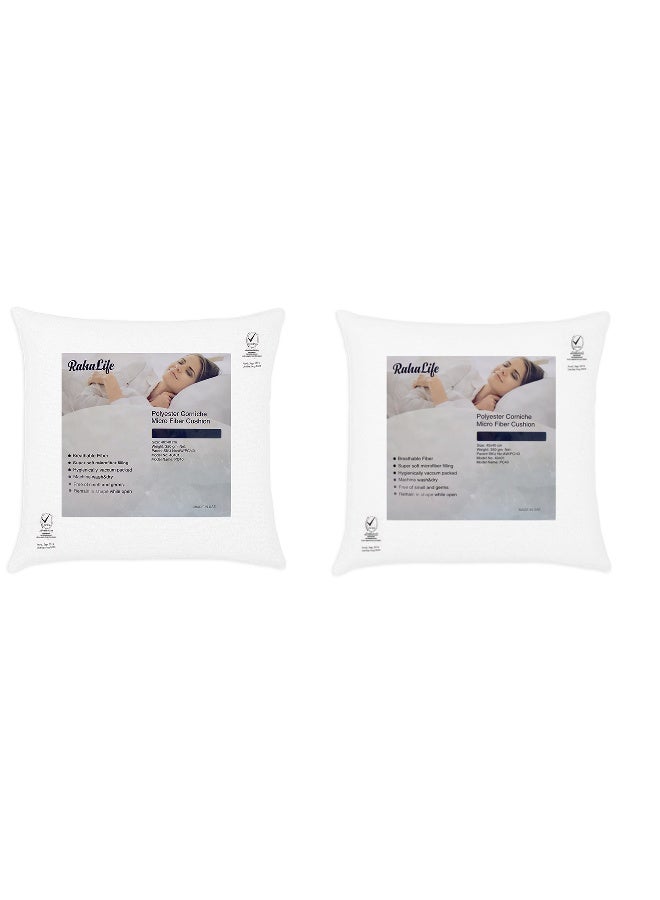 راهالايف Pack of 2 Polyester Corniche Cushions – Soft & Durable Decorative Throw Pillows for Sofa, Living Room, Bedroom & Outdoor Seating, Comfortable Polyester Filled Cushions - Image 3