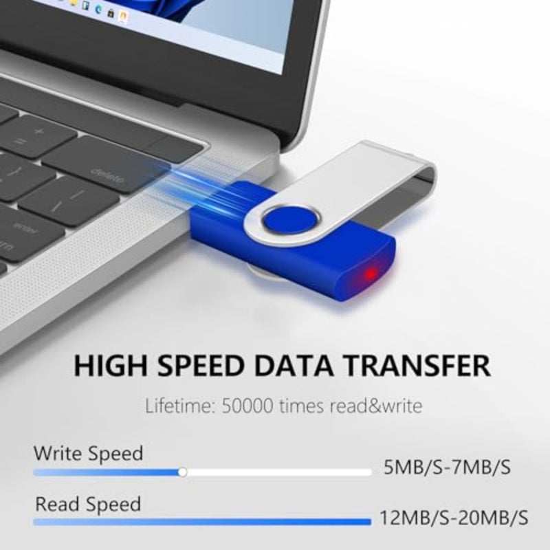 USB2.0 flash drive for data storage, plastic body, mixed colors blue/purple/green/red,bulk 10 pcs, compact thumb drive design - Image 4