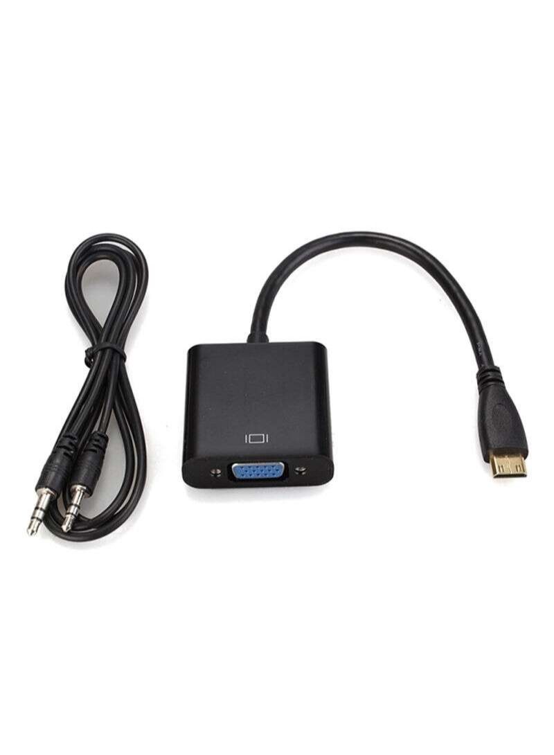 shAyzee HDMI Male To VGA Female Video Cable Adapter Black - Image 1