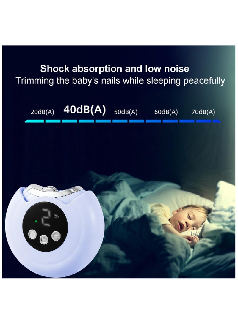 SYOSI Electric Nail Clipper, Automatic Toenail Clippers Baby Nail Trimmer, Automatic Nail Clipper with LED Light, Versatile Electric Automatic Nail Clipper for Seniors for Adults, Children - Image 2