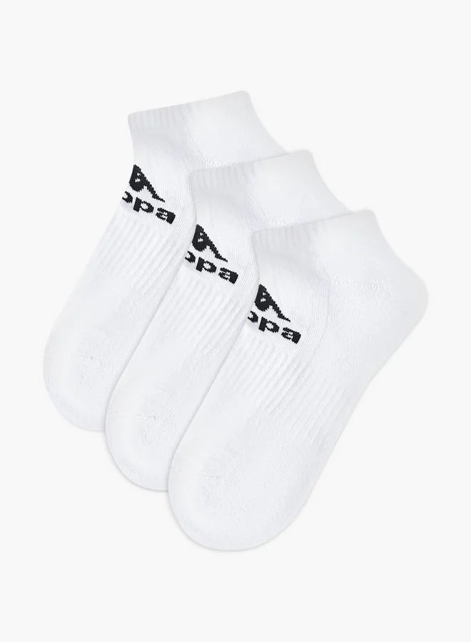 Kappa Set Of 3 - Kappa Logo Print Half Terry Ankle Length Socks