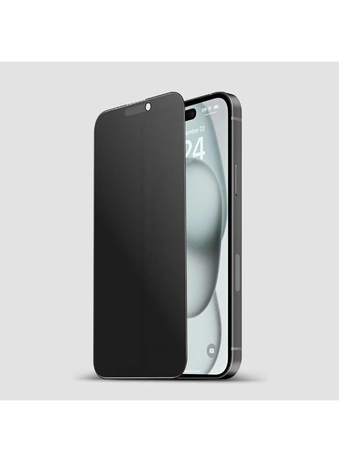 Muzz IPhone 15 Matte Privacy Ceramic Screen Protector Film, 2pcs, Matte, Anti-Spy, Full Adhesive, Flexible,[Not Glass], Anti-Spy Full Adhesive Flexible Film (iPhone 15) - Image 3