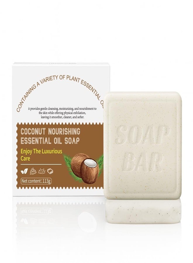 APPTI Botanical Natural Soap Bar, Womens Moisturizing Bar with Essential Oils, Handmade, Vegan, Soaps for Face & Body, 3.98oz (Coconut) - Image 1