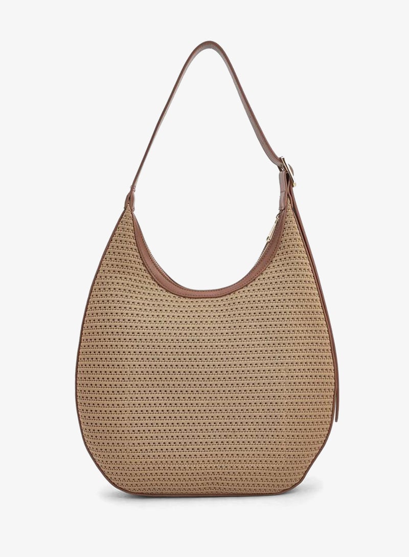 MISSY Textured Shoulder Bag With Zip Closure - Image 3
