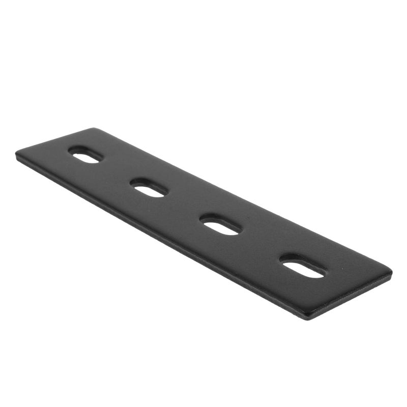 Black Flat Metal Corner Brace With Holes For Furniture Shelves Cabinet Wall Joints - Image 2