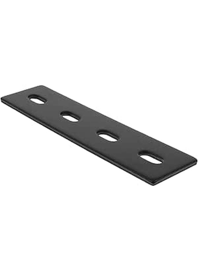 Black Flat Metal Corner Brace With Holes For Furniture Shelves Cabinet Wall Joints - Image 1