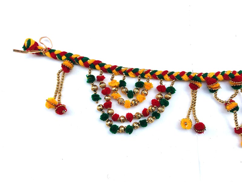 Evisha Tradidional Heavy Look Thread Woolen Pom Pom Toran Bandharwar Home Décor Festival Decoration Hanging - Image 2