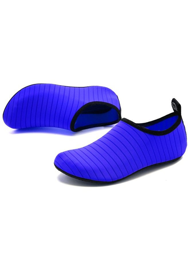 VIFUUR Water Sports Shoes Barefoot Quick-Dry Aqua Yoga Socks Slip-on for Men Women, Blue, 13.5 Women/12 Men - Image 3