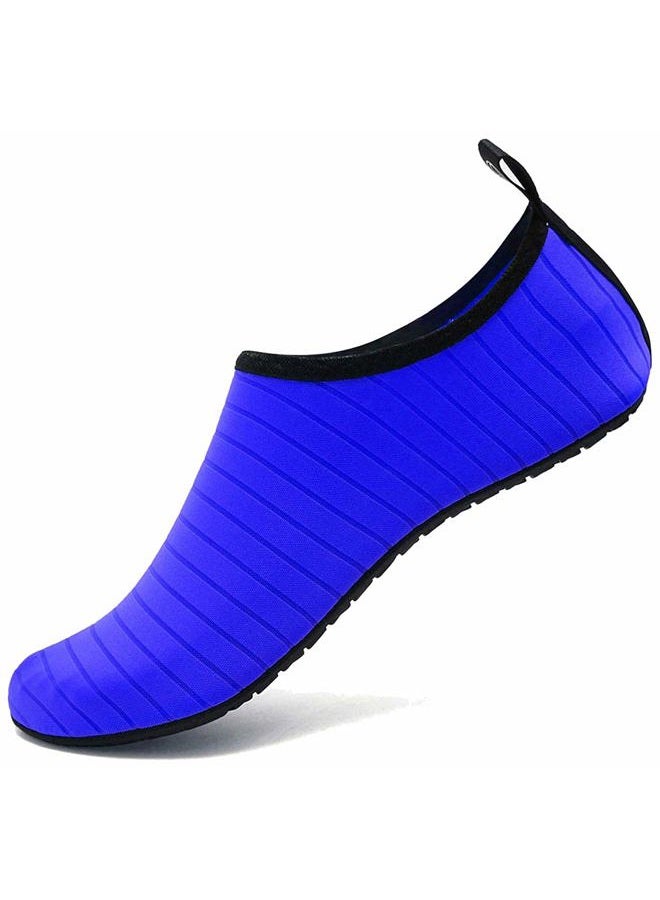 VIFUUR Water Sports Shoes Barefoot Quick-Dry Aqua Yoga Socks Slip-on for Men Women, Blue, 13.5 Women/12 Men - Image 1