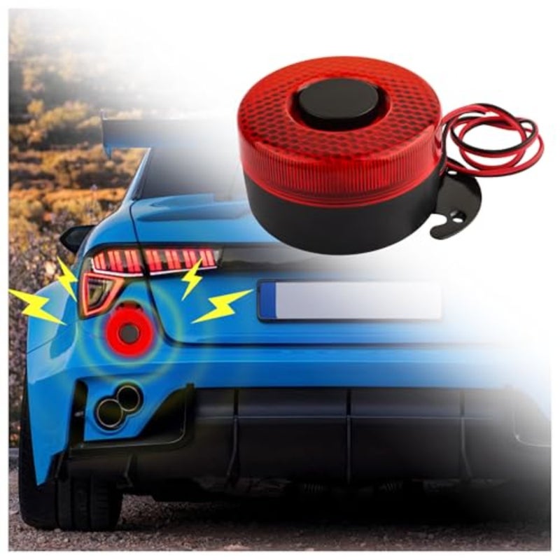 12V-24V Backup Car Alarm with Flashing LED Light, 105dB Back Up Alarm for Truck Car SUV, Universal Cars Exterior Accessories with Alert Cars Horn Replacement Bracket - Image 1
