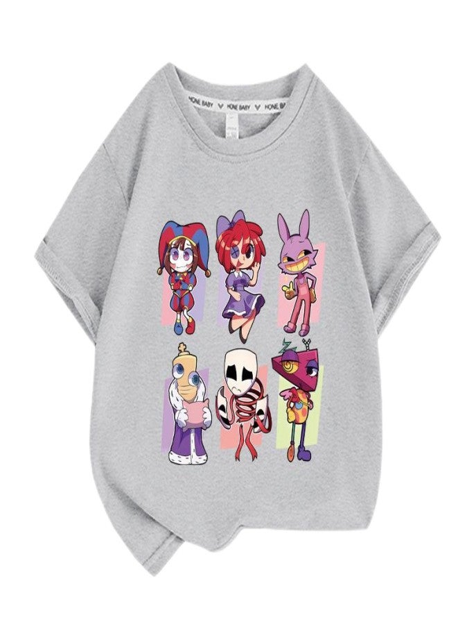the amazing digital circus Unisex Short Sleeve Stylish Top TShirt cotton Tee for Boys Girls Kid Children - Image 1