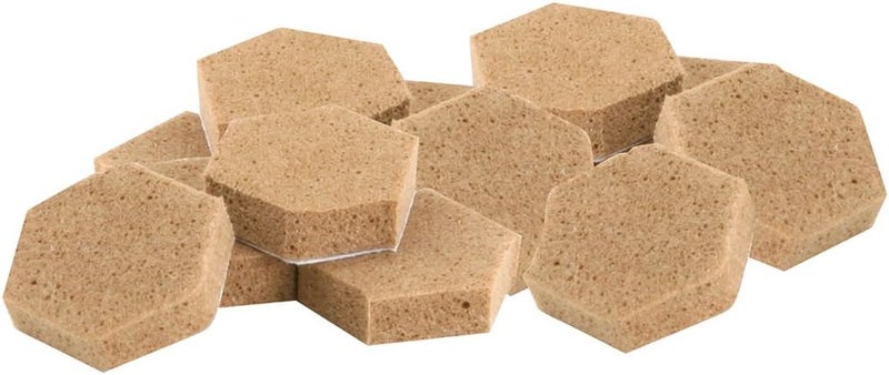 SoftTouch وسائد صوتية ذاتية اللصق من سوفت تاتش 38 سداسية لتقليل الضوضاء - 12 قطعة - بيج - Image 1