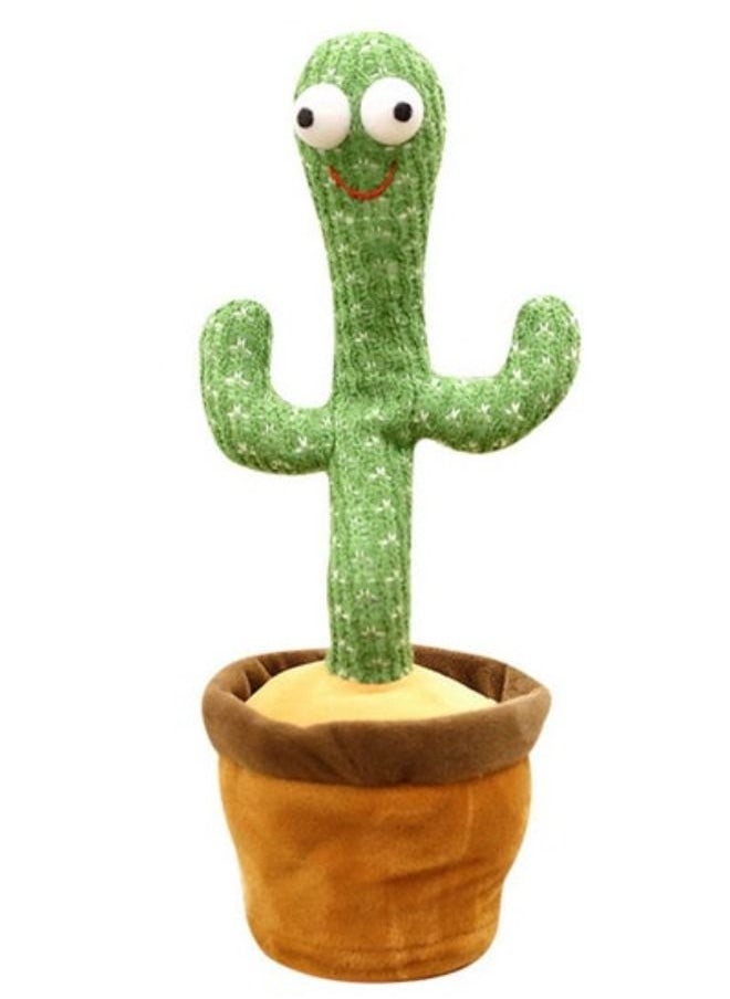 ACLIX Dancing Cactus Toy Mimicking Talking Cactus Adjustable Volume Singing Cactus Embroidery Buttons Repeating What You Say with Wriggle Lighting, Recording Cactus Soft Plush Baby Toy Funny Toy  - Image 1