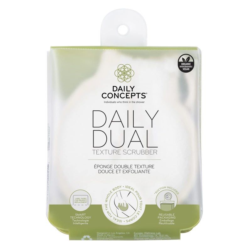 Daily Concepts Daily Dual Texture Scrubber Daily Concepts Regular where you need more exfoliation and soft for the more gentle parts of your body - Image 2