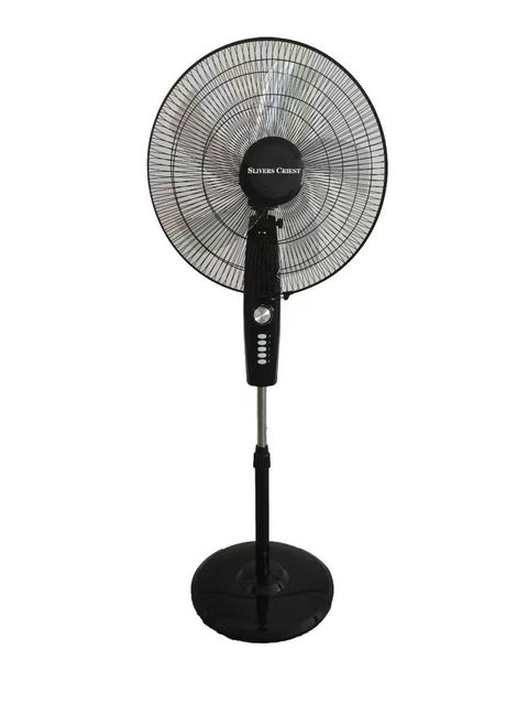 Pack of 2, BLACK Stand Fan 70W – 220V, 50Hz | 3 Speed, 5 Leaf Blade, Metal Grills, Adjustable Height & Tilt Setting, Durable Copper Motor – Perfect for Meeting Halls, Rooms & More