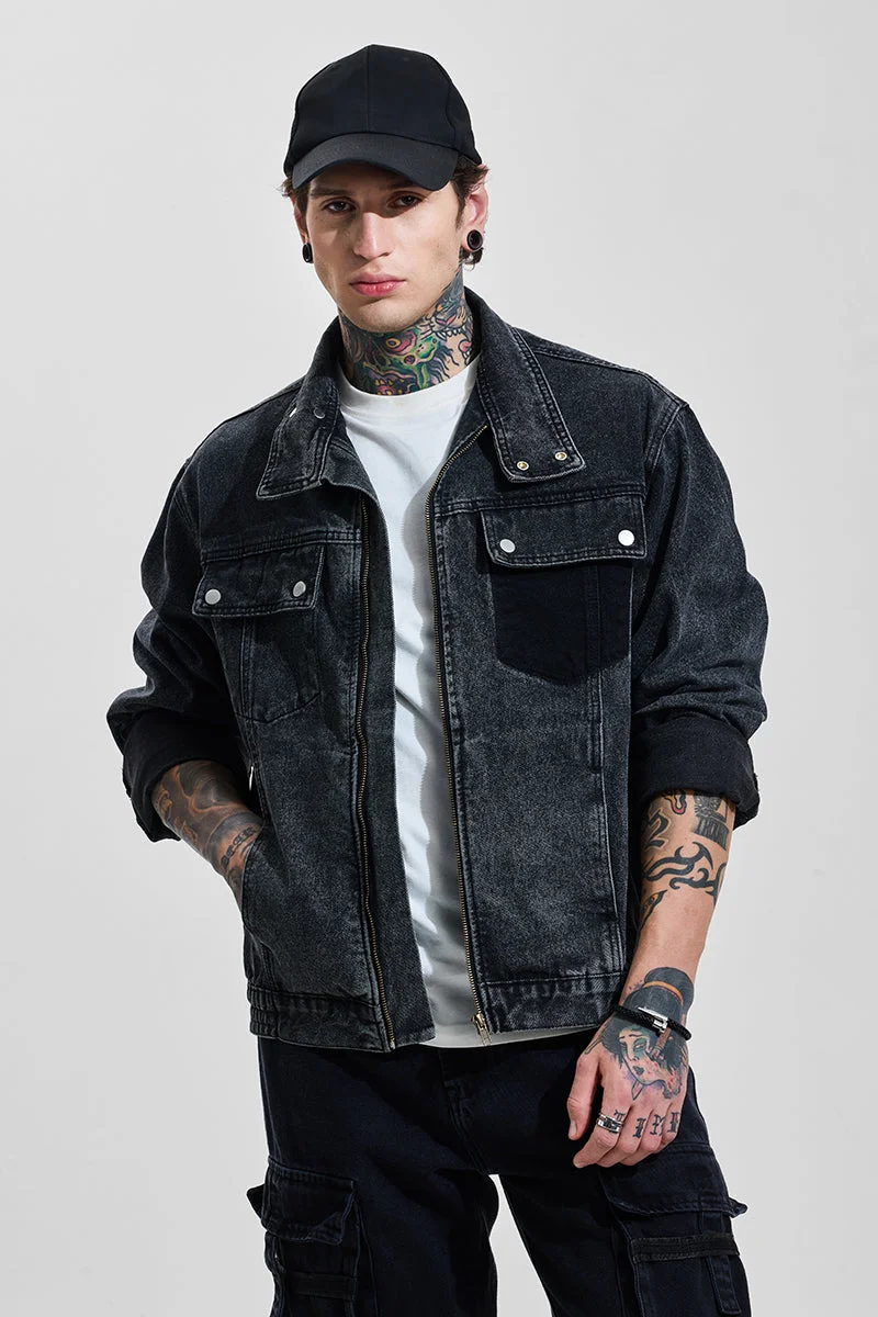SNITCH Relaxed Fit Denim Jacket