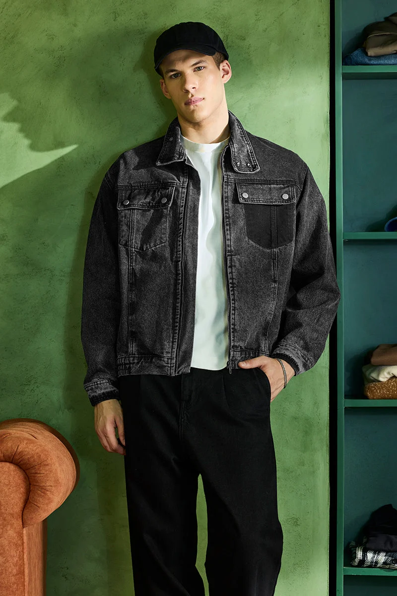 SNITCH Relaxed Fit Denim Jacket