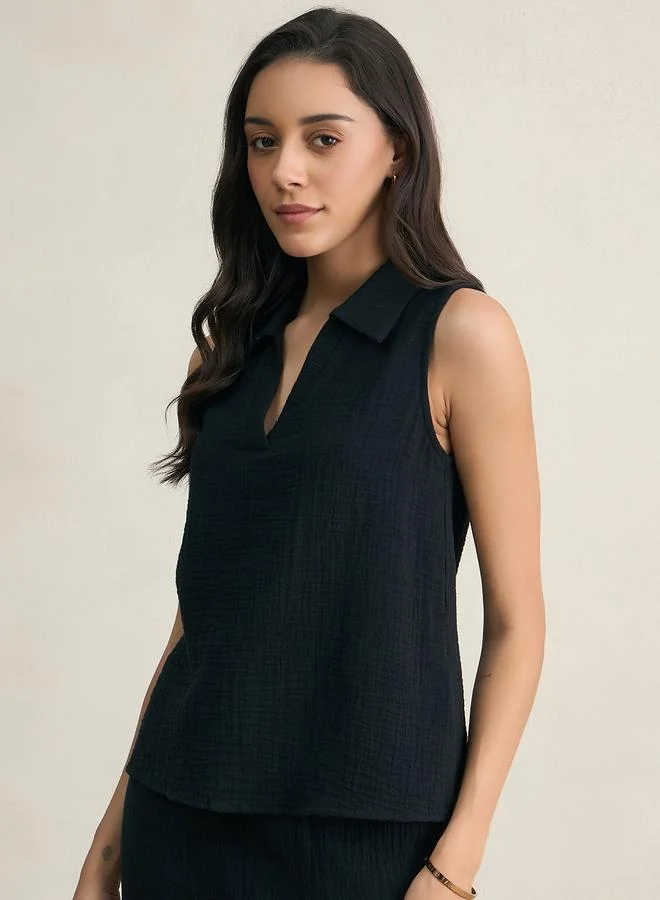 Femmella  Women Black Cotton Top and Pants Co-Ords for Women | Best Price UAE