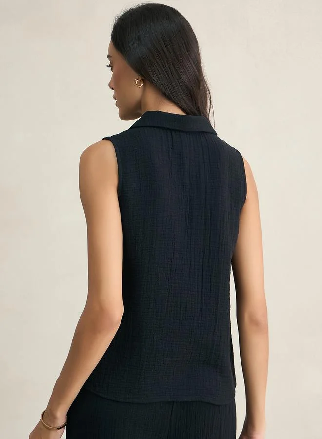 فيميلا طقم منسق من بلوزة قطن وبنطال