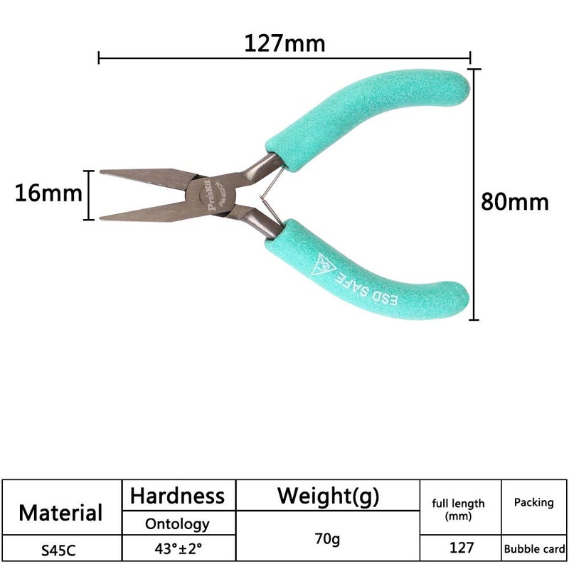 Proskit Flat Nose Pliers 5Inch PM053CN - Image 2