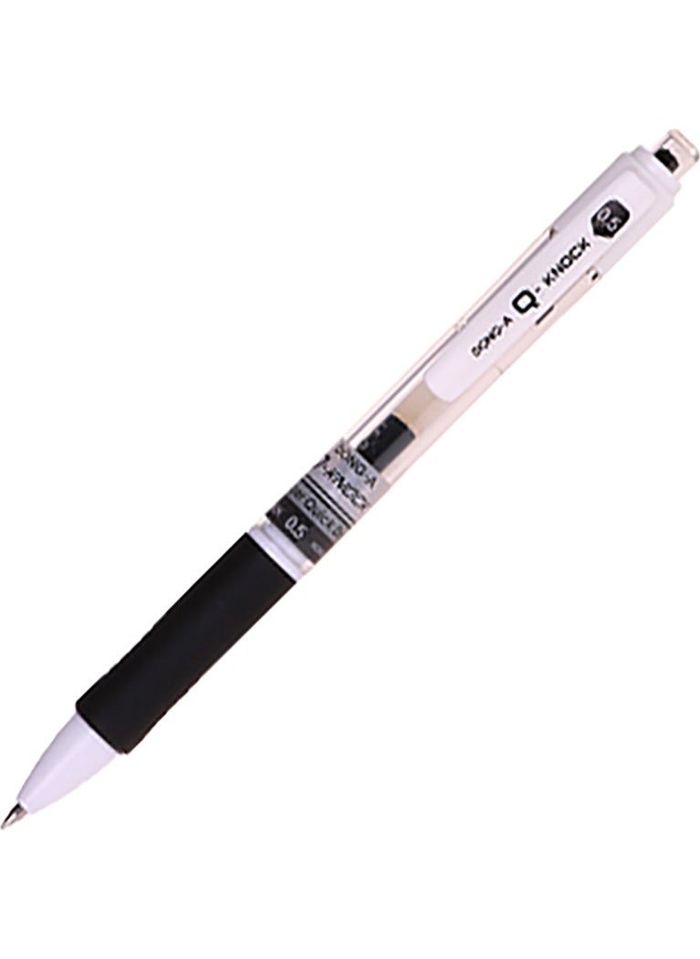 Dong-A - Q-Knock 0.5 Hybrid Gel Roller Pen No:31 Black - Image 1