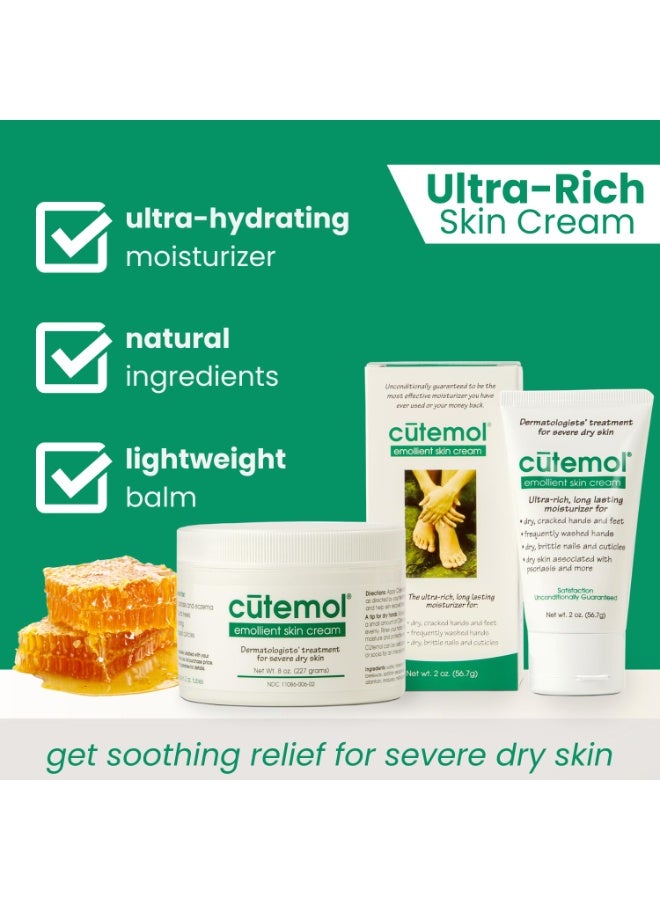 Cutemol Emollient Moisturizing Cream - Serious Moisturizer Lotion Balm for Recovering Dry, Damaged Skin - Hydration for Cracked Hands and Feet, Eczema, Psoriasis, and Raw Skin (2 oz) - Image 4