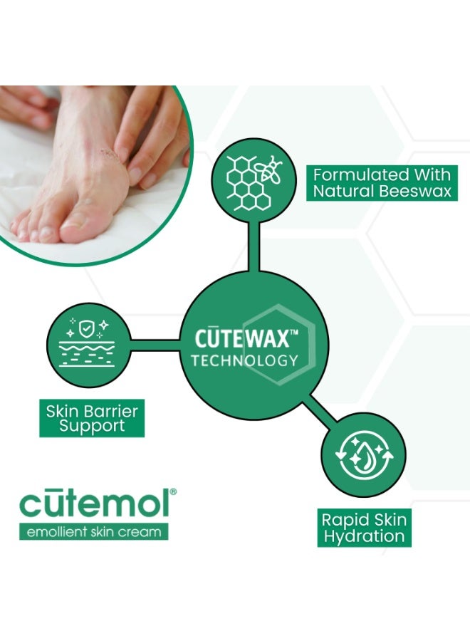Cutemol Emollient Moisturizing Cream - Serious Moisturizer Lotion Balm for Recovering Dry, Damaged Skin - Hydration for Cracked Hands and Feet, Eczema, Psoriasis, and Raw Skin (2 oz) - Image 3