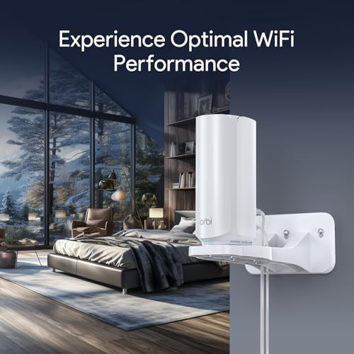 XLTTYWL Orbi WiFi 7 Wall Mount Kit, Orbit 7 Mount Bracket Optimize Space Compatible with Orbi Wi-Fi 7 Mesh Systems & All Net Gear Nighthawk Wi Fi 7 Routers(RBEWMB-10000S) (White, 2 Pack) - Image 4