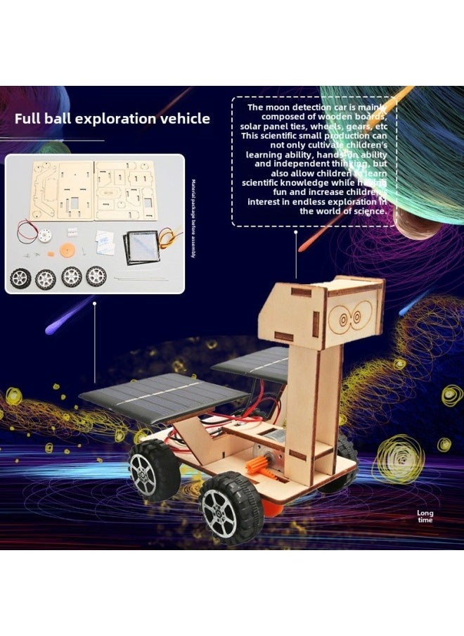 Science And Technology Small Production Satellite Space Astronomy Children's Hand-assembled Aviation Model Zhu Rong Mars Vehicle-Color:Aerospace Four-piece Set - Image 4