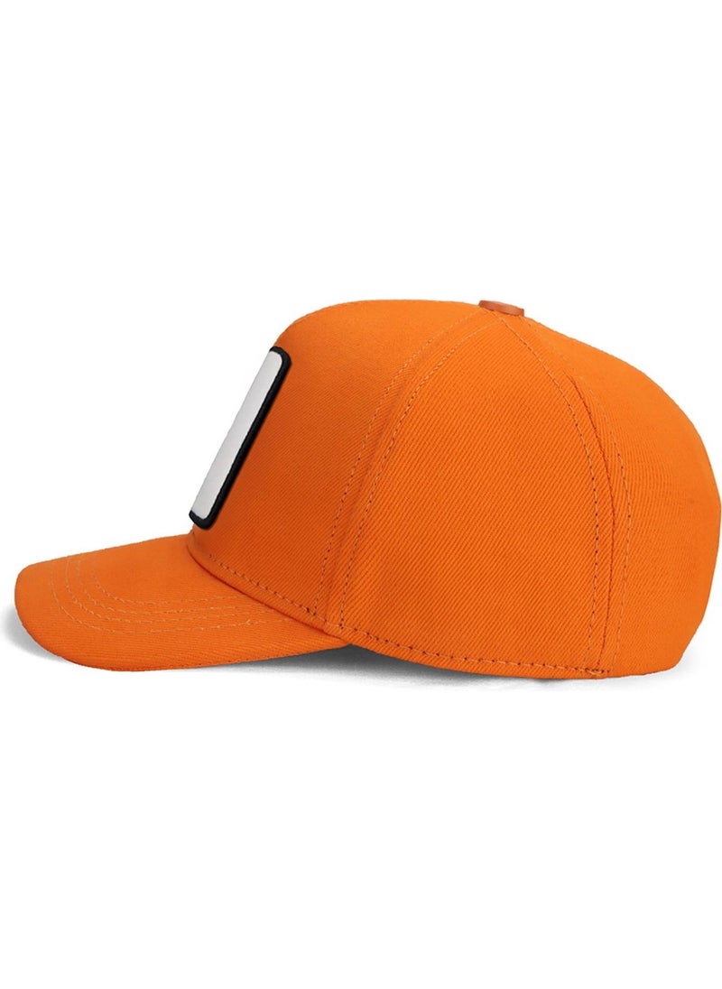 Black Börk Blackbörk V1 Baseball Kids Lion - Neon Orange Kids Hat (Cap) with 5 Code Logo  - Image 4