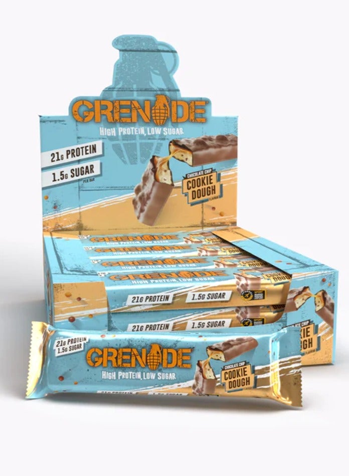 Grenade High Protein Bar Cookie Dough Flavor Pack of 12 - Image 1