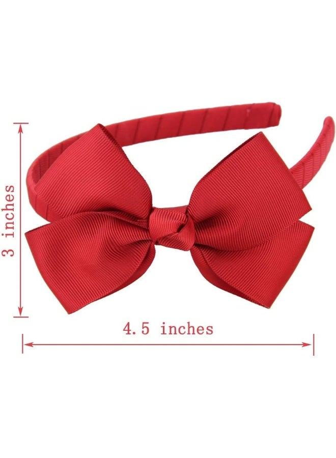7Rainbows (White) - Fashion Cute White Bow Headband for Girls Toddlers - Image 2