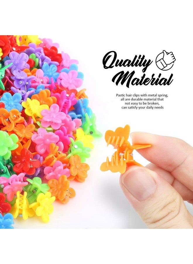 YGDZ 200Pcs Small Claw Cute Flower Butterfly Hair Clips For Baby Girls 8 Assorted Colors - Image 4