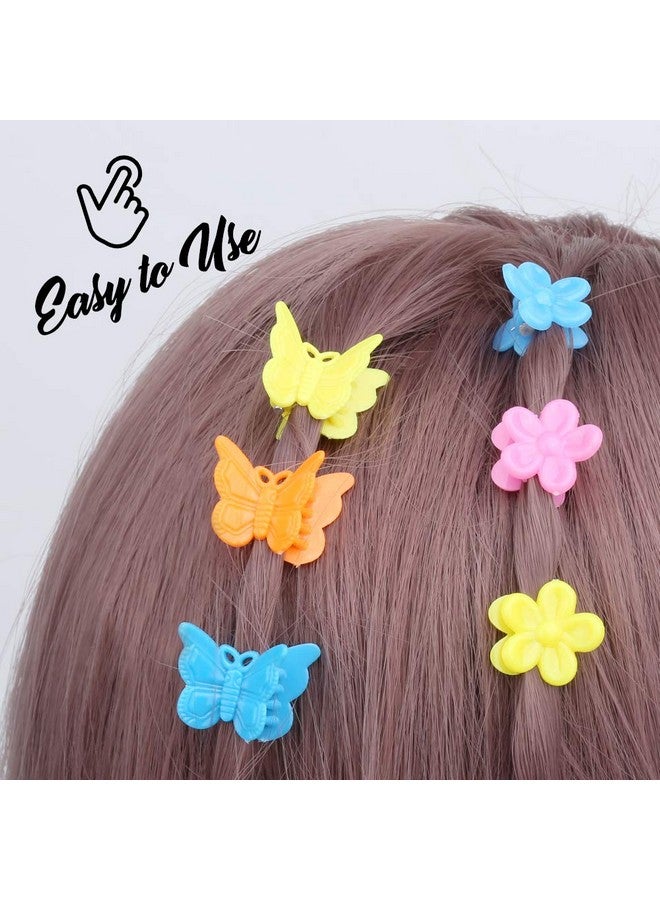 YGDZ 200Pcs Small Claw Cute Flower Butterfly Hair Clips For Baby Girls 8 Assorted Colors - Image 5